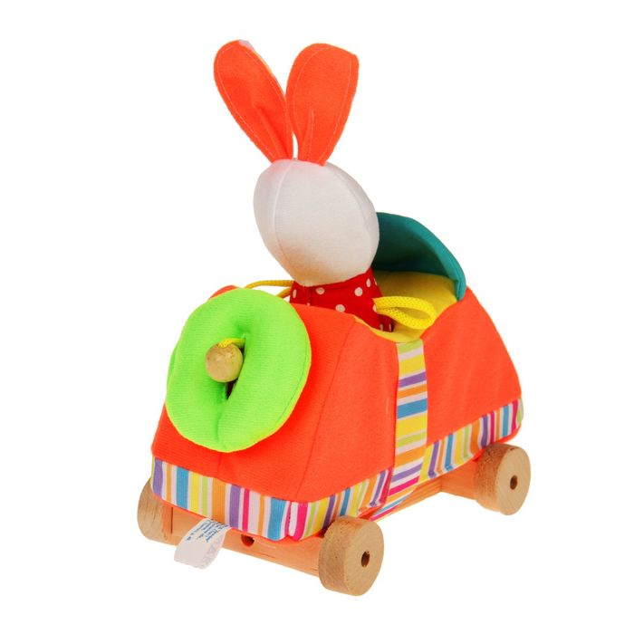 Развивающая игрушка "Машинка с зайчиком", МИКС