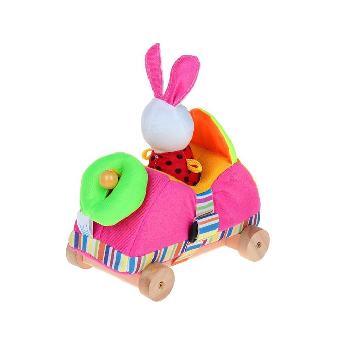 Развивающая игрушка "Машинка с зайчиком", МИКС