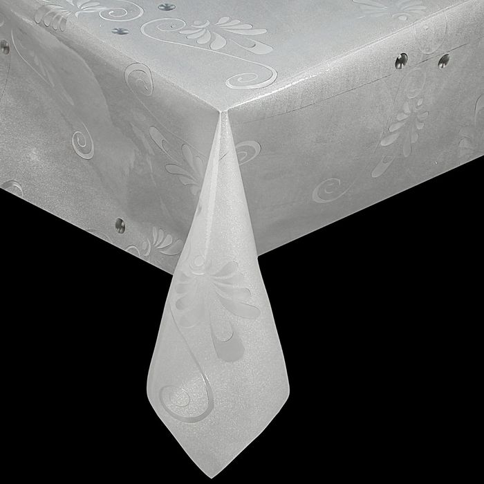 Клеенка ПВХ, ширина 137 см, толщина 0,16 мм "Колокольчики", рулон 20 м