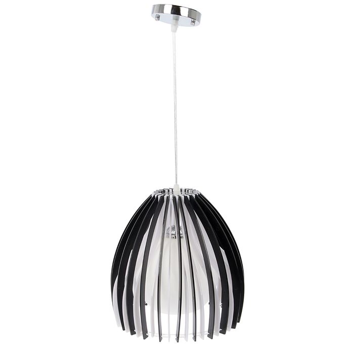 Светильник подвесной "Чёрно-белый конус" 27E 40W 32х30х30 см