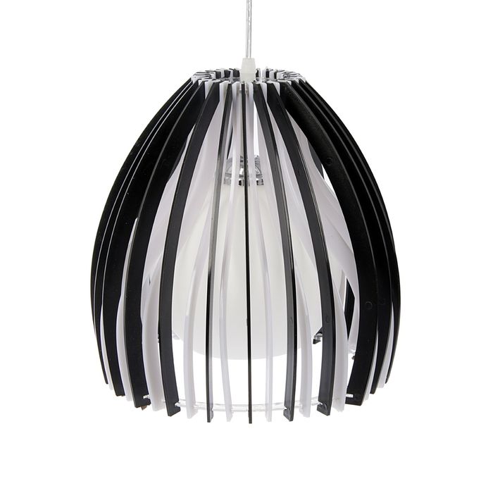 Светильник подвесной "Чёрно-белый конус" 27E 40W 32х30х30 см