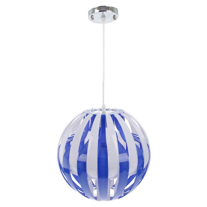 Светильник подвесной "Сфера переплёт сине-белая" 27E 40W 32х30х30 см