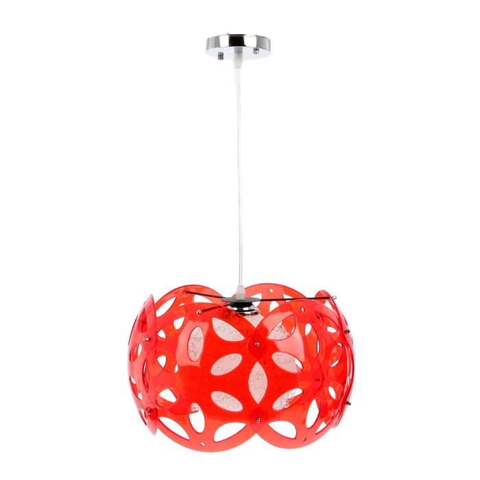 Светильник подвесной "Резной красный" 27E 40W 25х25х26 см