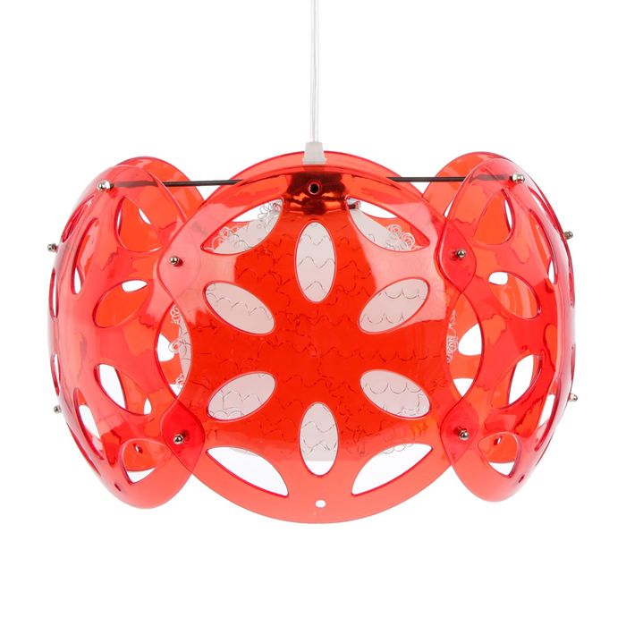 Светильник подвесной "Резной красный" 27E 40W 25х25х26 см