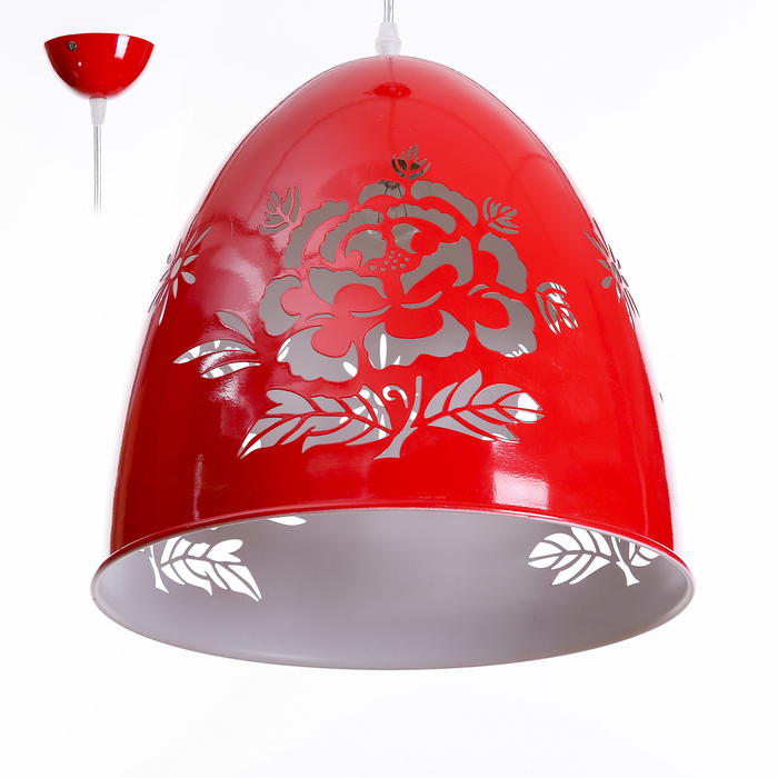 Светильник подвесной "Роза" красный Е27 60W 30х30х30 см