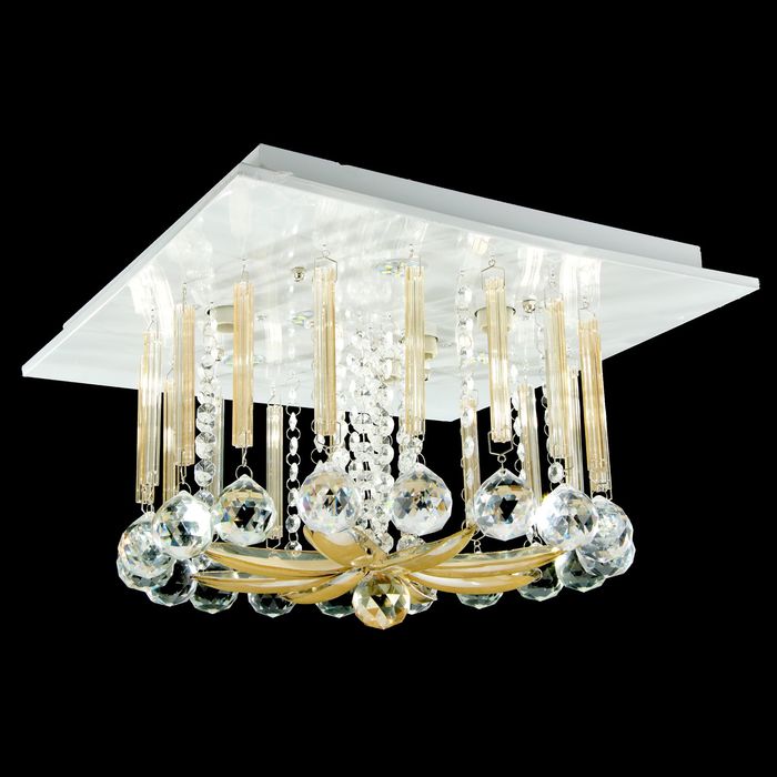 Люстра 9624 "Сияние" белый свет SMD+E14Х4 40W диам 40 см (пульт в комплекте)