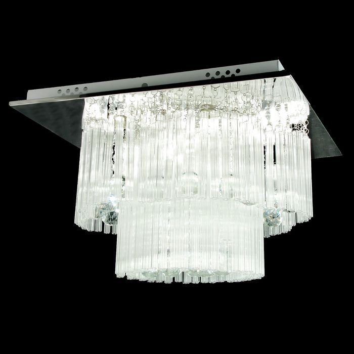 Люстра 8004 "Опера" красный/синий свет RGBх24+E14Х4 40W диам 50 см (пульт в комплекте)