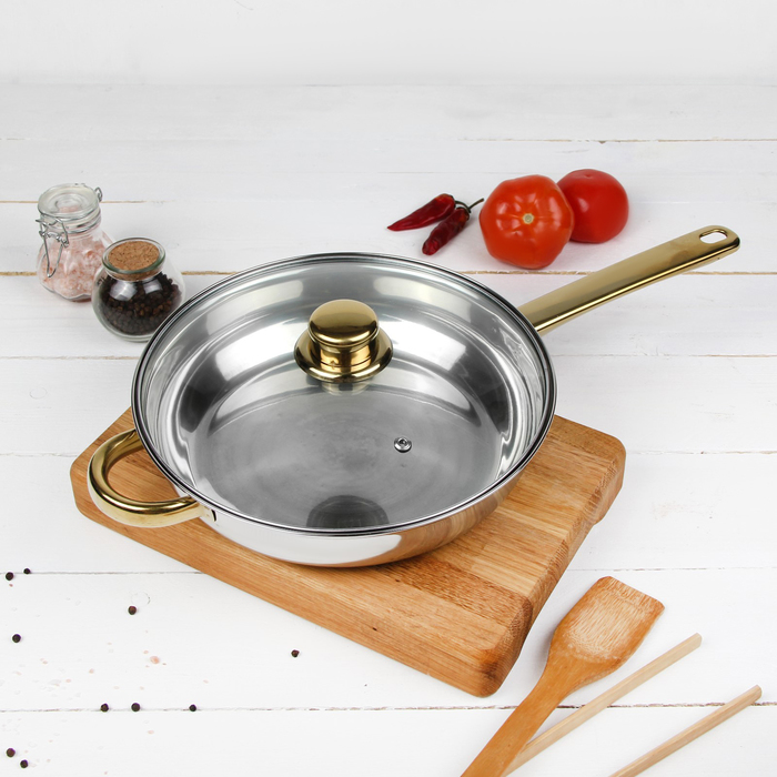 Сковорода 24 см "Роскошь", с крышкой