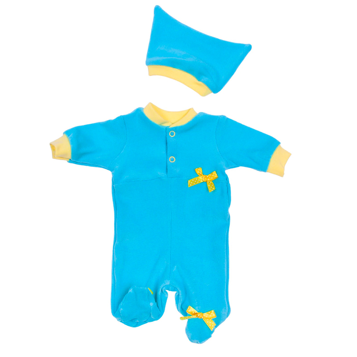 Одежда для кукол "Комбинезон с шапочкой (велюр) 22", МИКС