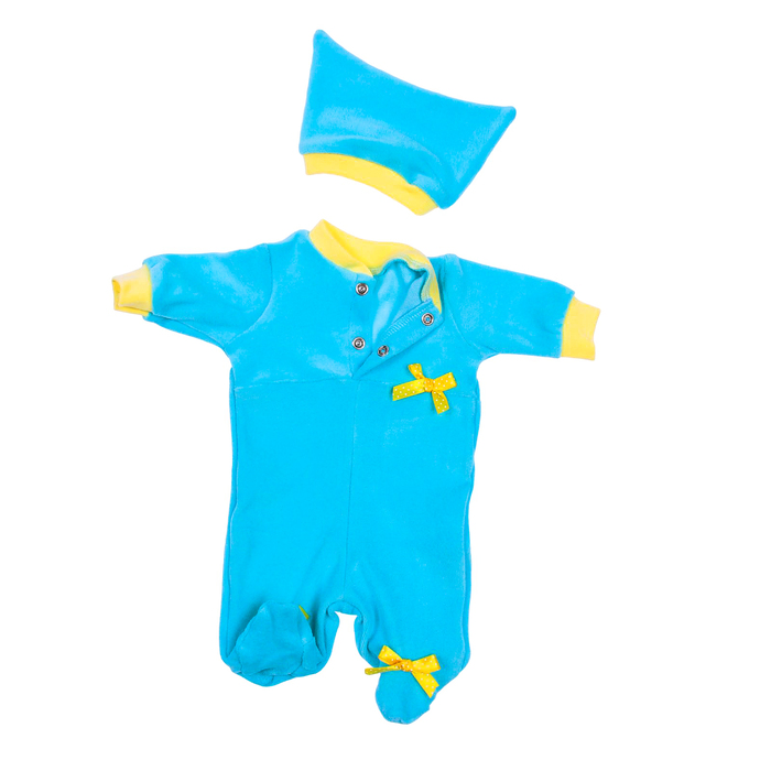 Одежда для кукол "Комбинезон с шапочкой (велюр) 22", МИКС