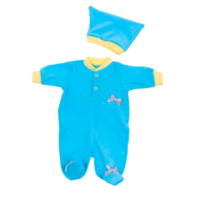 Одежда для кукол "Комбинезон с шапочкой (велюр) 22", МИКС