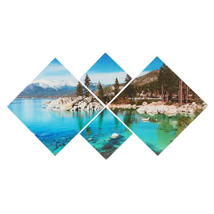 Модульная картина на подрамнике "Скалистый берег"