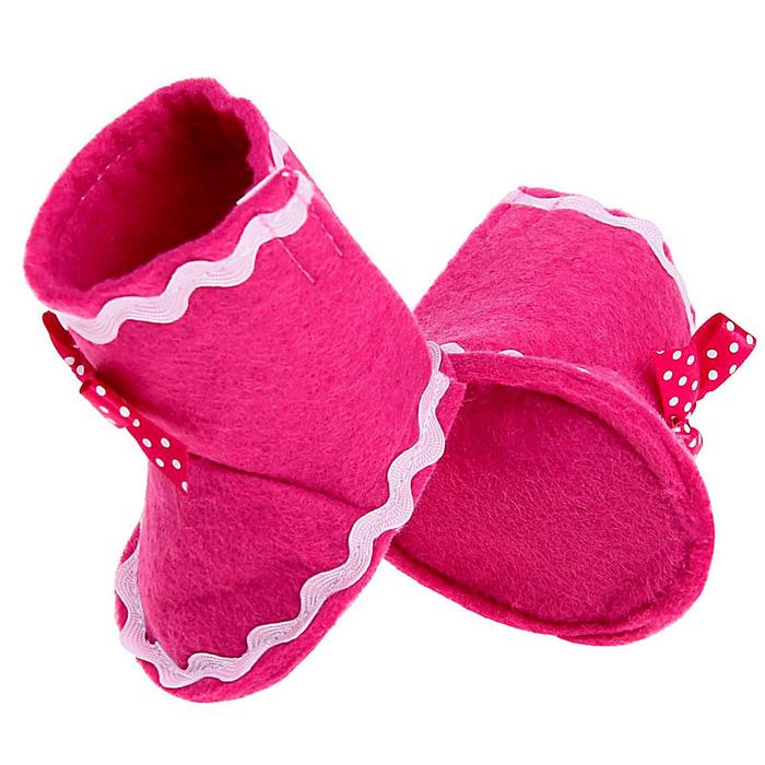 Сапожки для куклы, цвет розовый