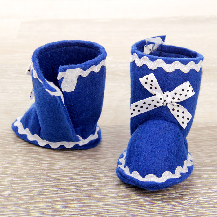 Сапожки для куклы, цвет голубой