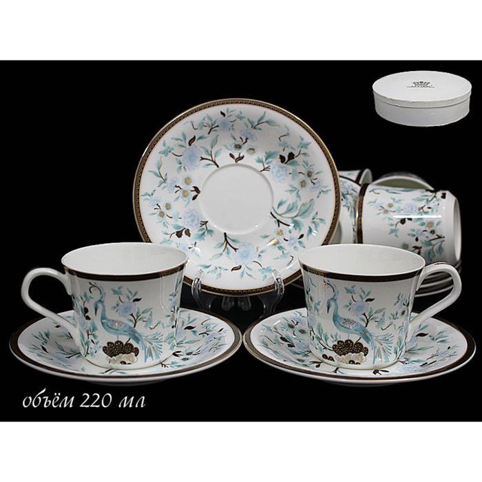 Чайный набор "Райская птица", 12 предметов, в подарочной упаковке