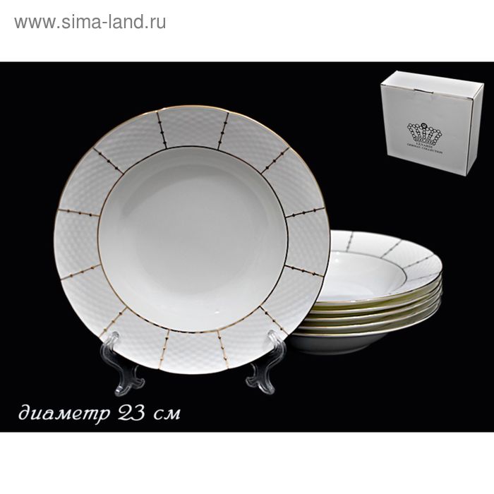 фото Набор 6 глубоких тарелок «президентский», в подарочной упаковке lenardi