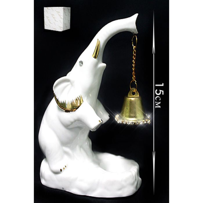 Статуэтка "Слон", с колокольчиком, 15 см, в подарочной упаковке