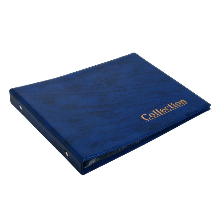 Альбом для Бон горизонтальный на кольцах 230х170мм, 2 листа на 1 бону + 8 листов на 2 боны, обложка иск.кожа, микс