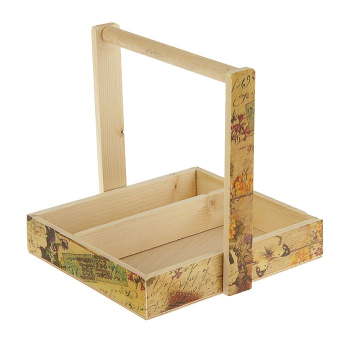 Кашпо для цветов и макарун "Письма", 25х23х4,5см