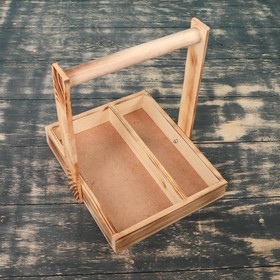 

Кашпо деревянное 25×23×4.5(25) см "Макарунас", ручка (складная), экзотик