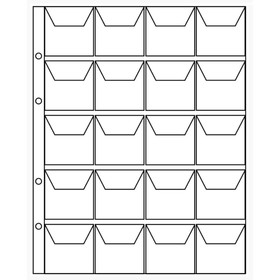

Лист для монет, формат Нумис, 193 х 215 мм, на 20 ячеек 41 х 41 мм
