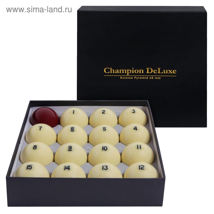 Шары Pyramid Champion DeLuxe 68мм красный биток 5230₽