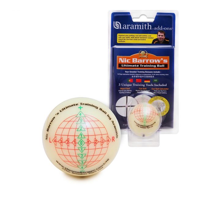 Тренировочный шар Snooker Aramith Nic Barrow's Ultimate Training Ball ø52,4мм блистер