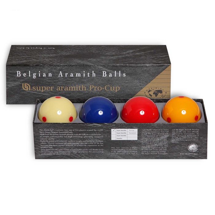 Шары Super Aramith Pro-Cup Carom ø61,5мм 4шара