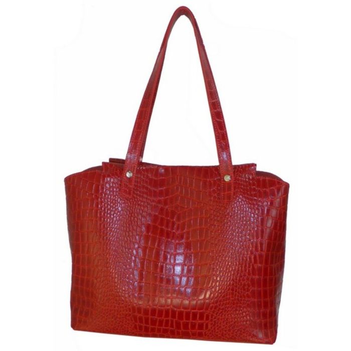 Сумка женская, отделение на молнии, наружный карман, цвет красный