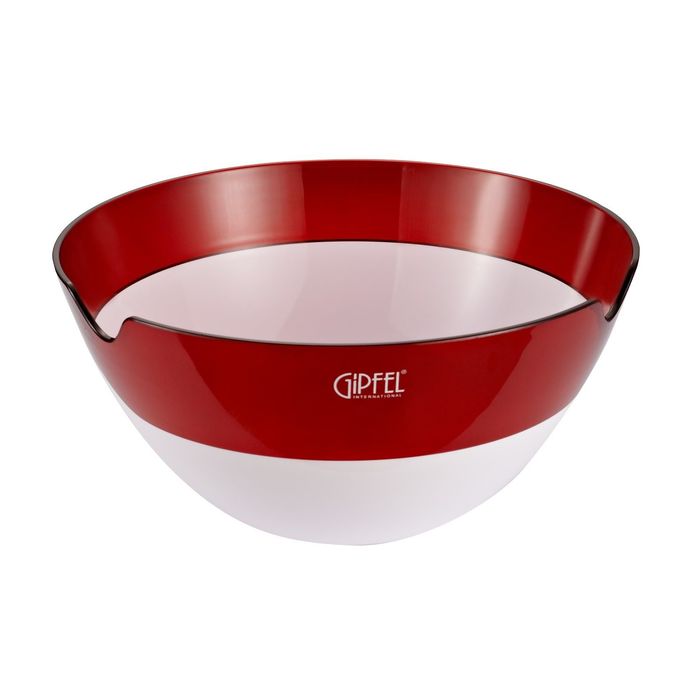 Салатница с двойными стенками AMADEUS 28х28х13,5 см, бело-красная