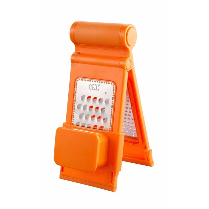 Терка CARROT, двухсторонняя, складная, 10,5х6,5х25,5 см, оранжевая