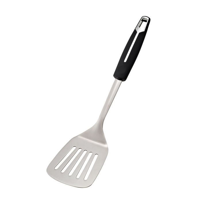 Лопатка с прорезями COMET, 34,5х7,5 см, чёрная ручка