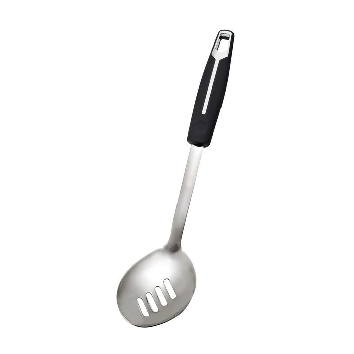 Ложка с прорезями COMET, 33,5х6,8 см, чёрная ручка