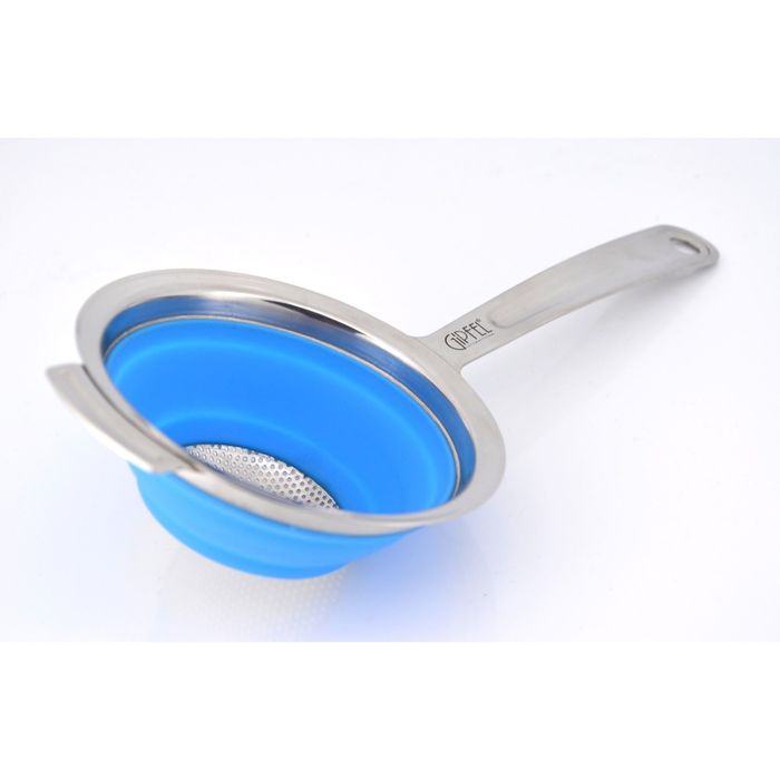 Дуршлаг складной с ручкой, 10 см, синий