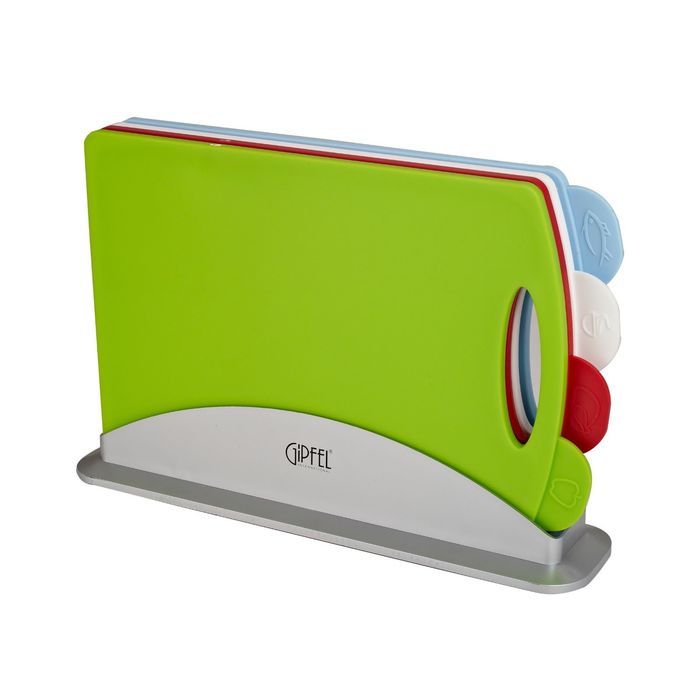 Набор досок разделочных CORTA 5 предметов: 4 разноцветные доски 33,2х7,8х22 см, контейнер для хранения