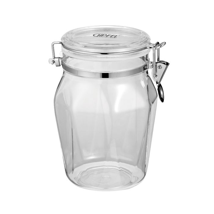 Банка KRON для хранения сыпучих продуктов, 13х13x18,5 см, 1,25 л