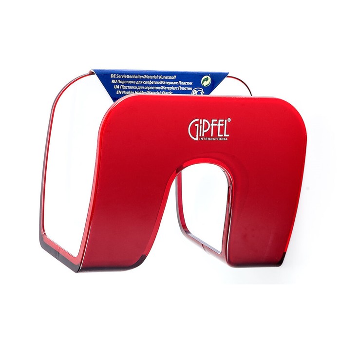 Подставка для салфеток ARCO, 12,3х6,2х9,6 см, бело-красная