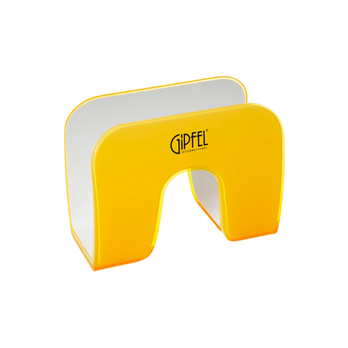 Подставка для салфеток ARCO, 12,3х6,2х9,6 см, бело-жёлтая