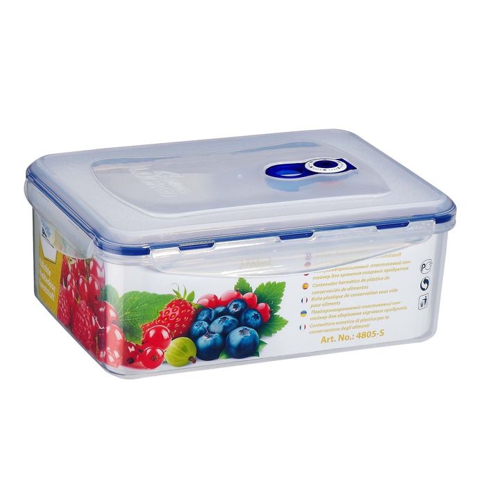 Герметичный контейнер для хранения продуктов 25,2х18,3х10,2 см, 2,7 л