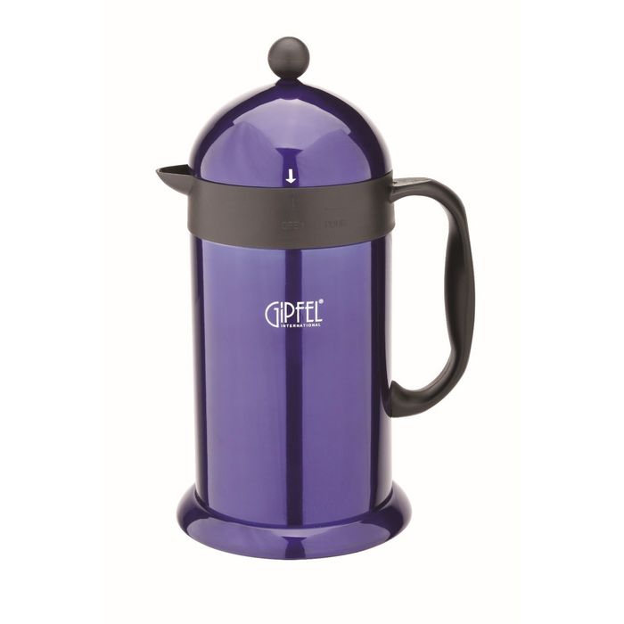 Кофейник-термос 15,5х13,5х27,5 см, 1 л, с двойными стенками, фиолетовая