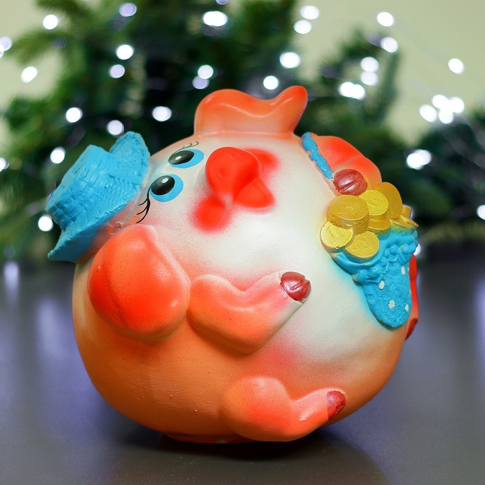 Копилка "Свинья шар в шляпе" 30см