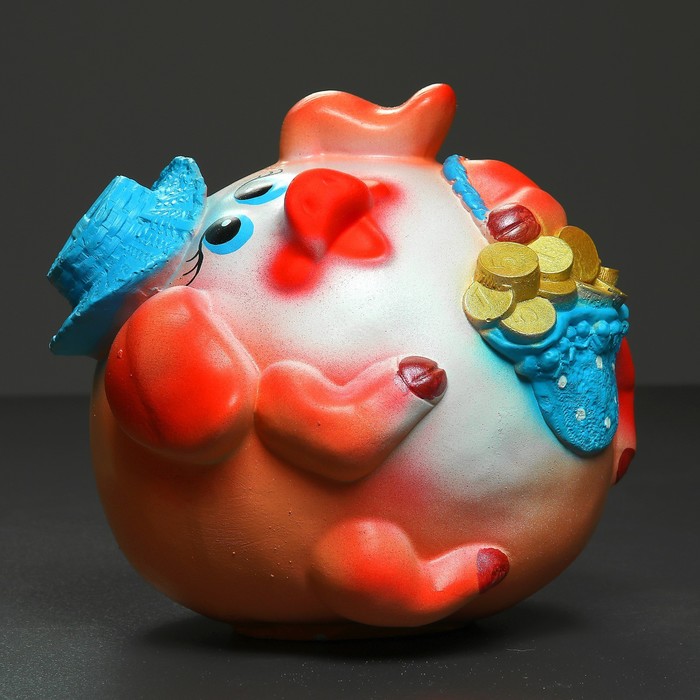 Копилка "Свинья шар в шляпе" 30см