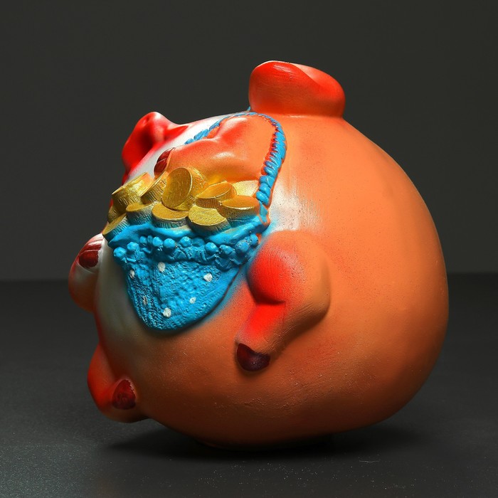 Копилка "Свинья шар в шляпе" 30см