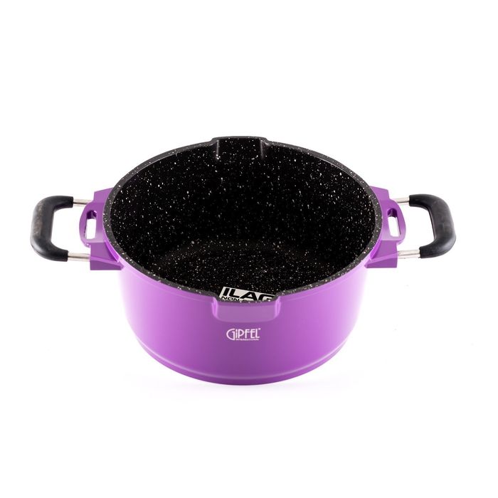 Кастрюля CHIC 24x11,5 см, 4,4 л, темно-фиолетовая