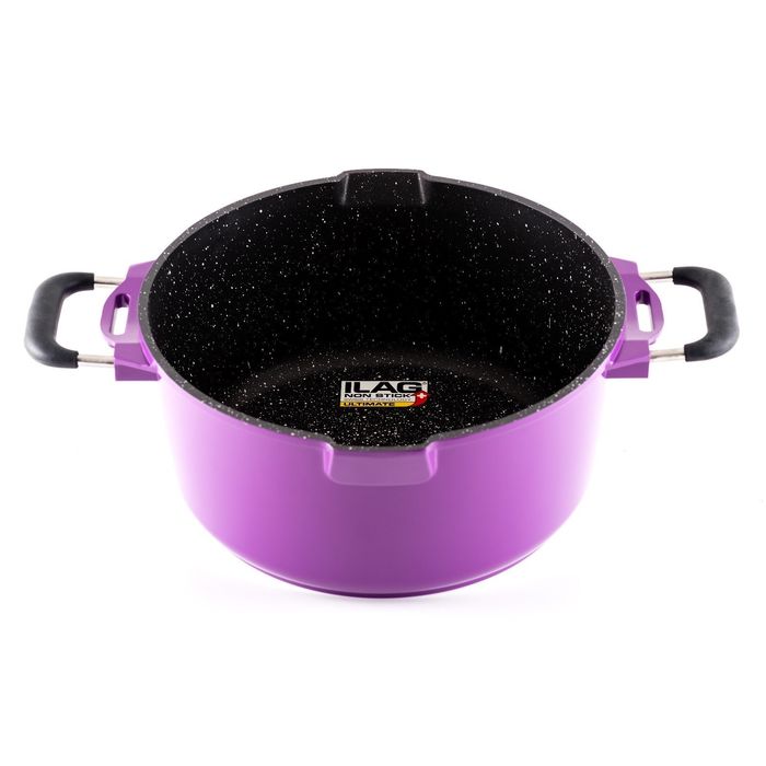 Кастрюля CHIC 28x13,5 см, 7 л, темно-фиолетовая