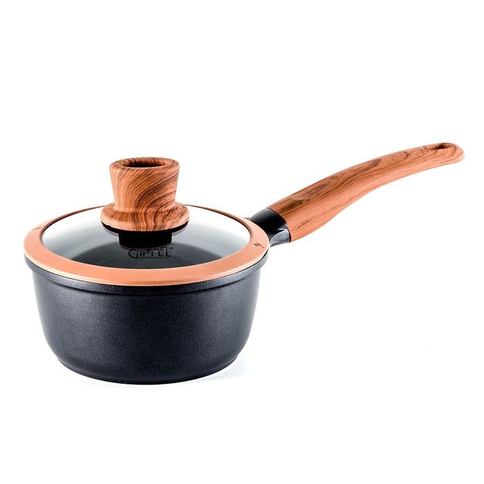 Ковш VELOUR 16х8 см, 1,2 л, со стеклянной крышкой