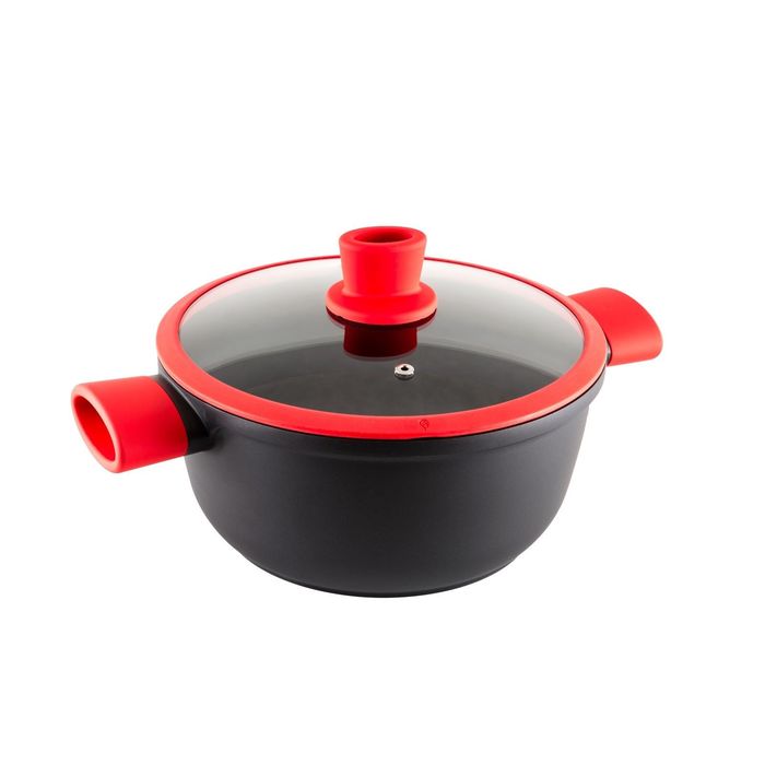 Кастрюля VELOUR 24х11,5 см 4 л, со стеклянной крышкой