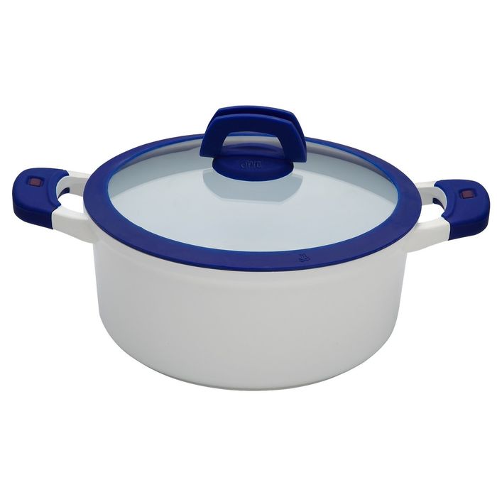 Кастрюля SMART 28х12,5 см, 5 л с крышкой, с силиконовыми ручками