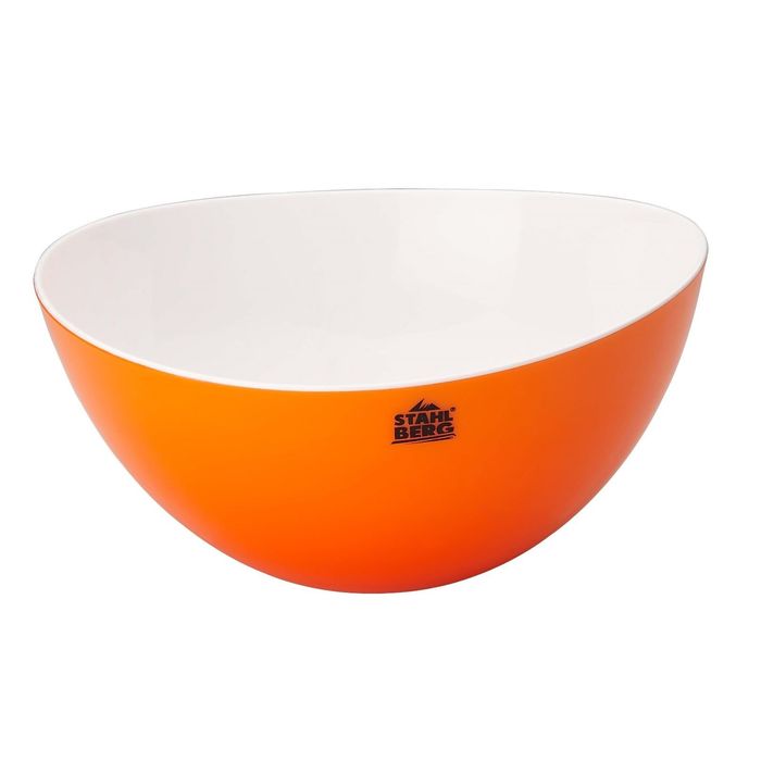 Салатница с двойными стенками 25,5х12,5 см, оранжевая