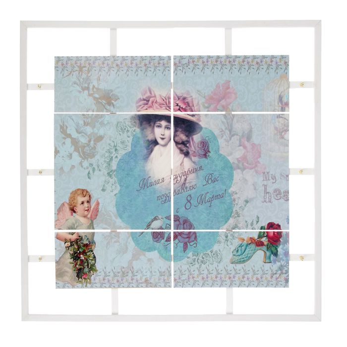 Ключница открытая "С 8 марта" 45х45х5 см